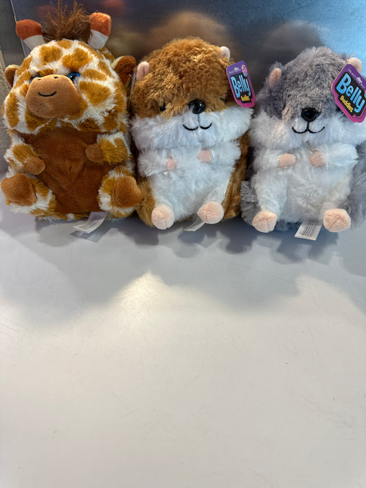 Giraffe, Hamster and Dogs Stuffed Belly buddies